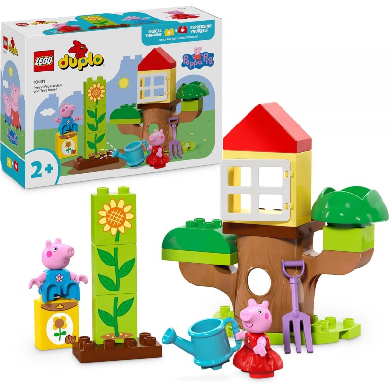 Lego 10431. Duplo. Jardín y Casa del Arbol Peppa Pig. 20 Piezas