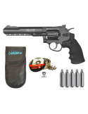Revolver Perdigón Gamo PR-776. Calibre 4,5mm. + Funda balines + bombonas co2