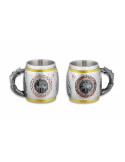 Albainox 39074. Jarra Cerveza Decoracion Sigillum. Fabricada en resina y acero. Tamaño 12cm