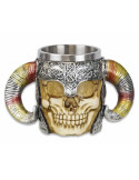 Albainox 39095. Jarra Cerveza Decoracion Calavera. Fabricada en resina y acero. Tamaño 12cm