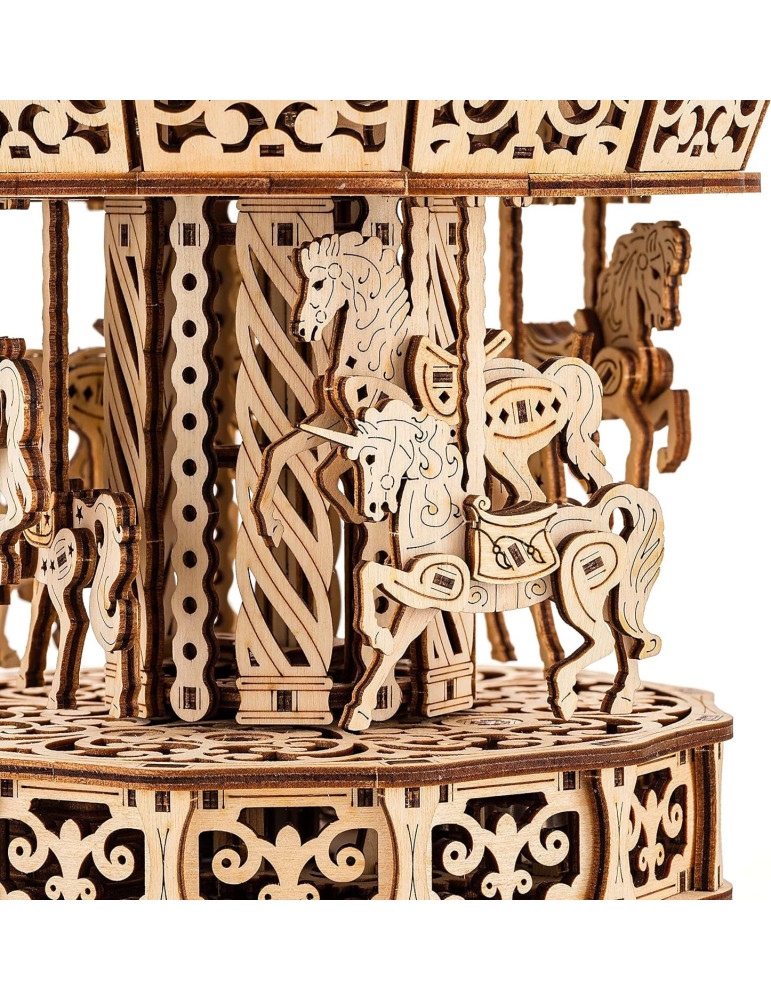Woodtrick WDTK051. Carrusel Parisino con Musica y Luz. 440 Piezas