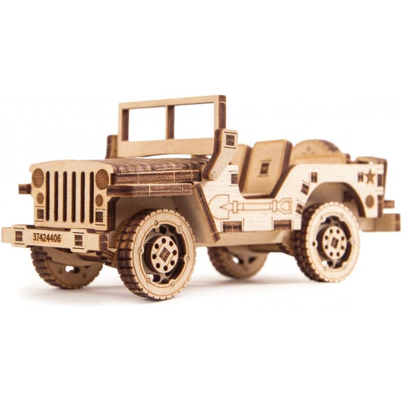 Woodtrick WDTK010. Jeep Militar. 72 Piezas