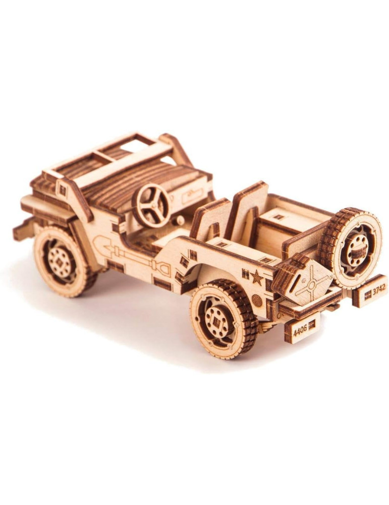 Woodtrick WDTK010. Jeep Militar. 72 Piezas