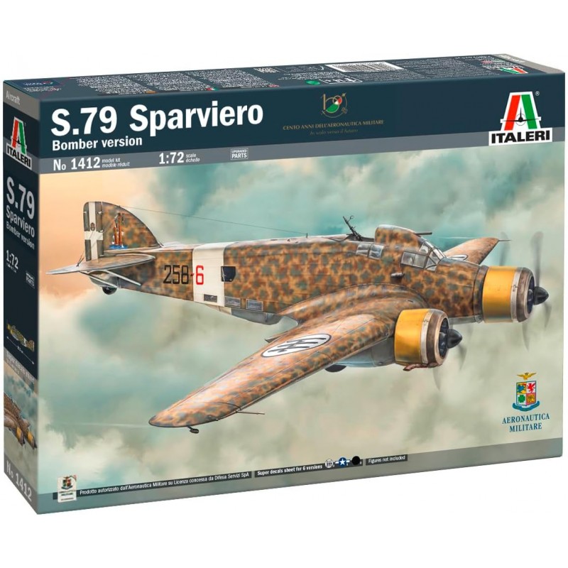 Italeri 1412. 1/72 Avion S.79 Sparviero