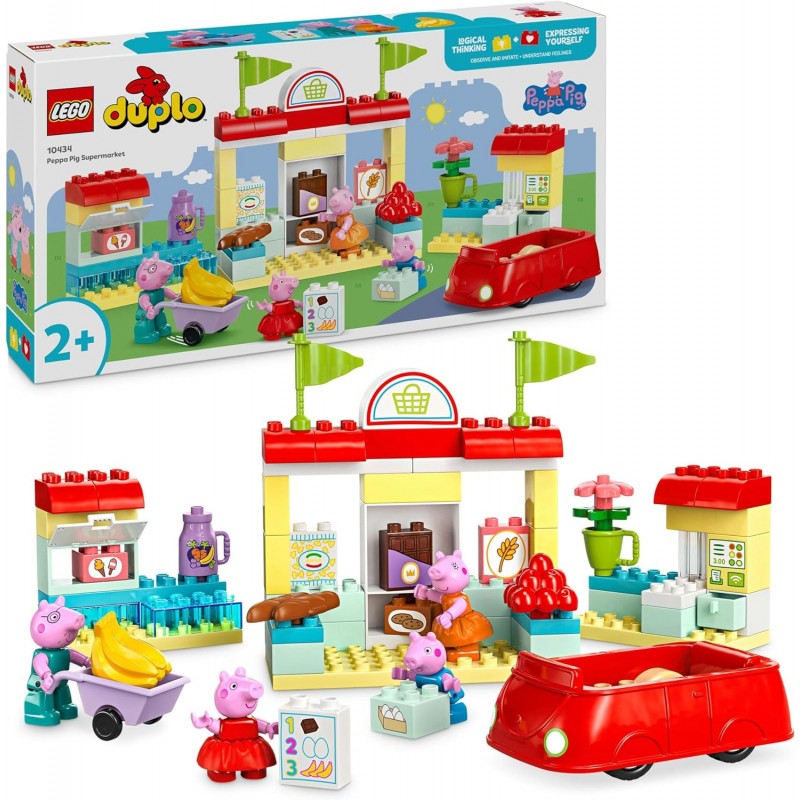 Lego 10434. Duplo. Supermercado Peppa Pig. 70 Piezas