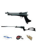 Ares Pack Pistola-Escopeta de Aire comprimido Stinger Arma de CO2 y balines (perdigones de Plomo Cal. 5.5mm)
