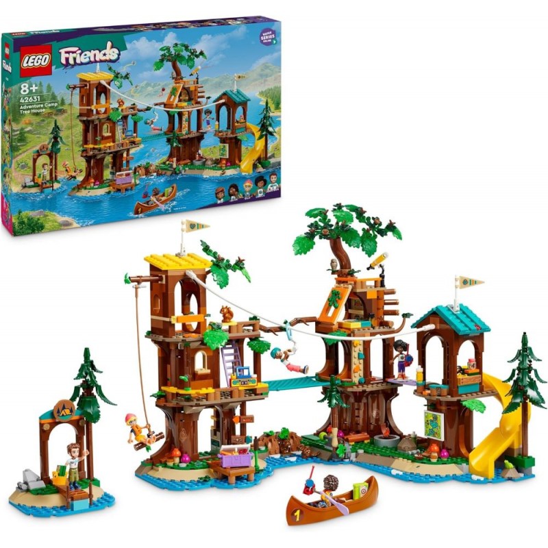 Lego 42631. Friends. Campamento de Aventura: Casa del Arbol. 1128 Piezas