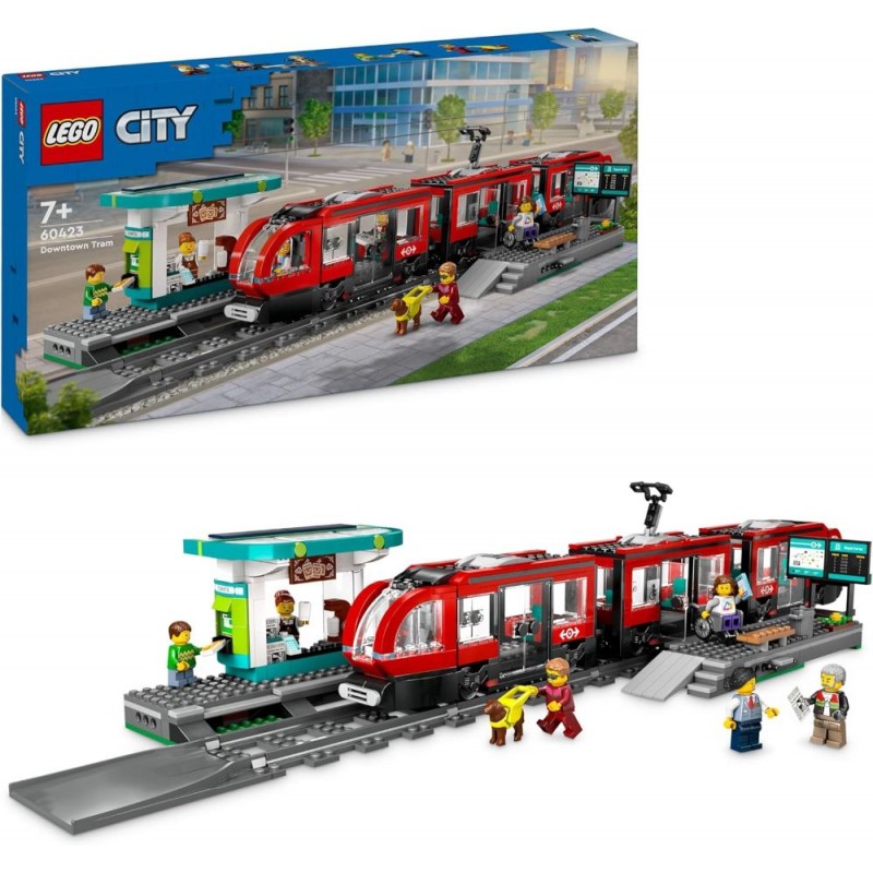 Lego 60423. City. Tranvia y Estación del Centro. 811 Piezas