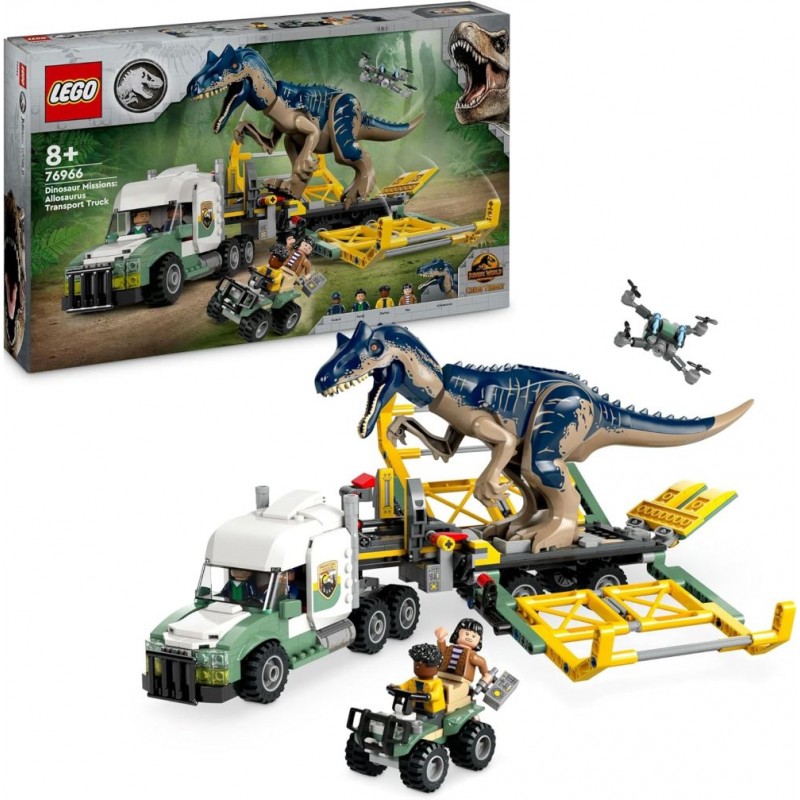 Lego 76966. Jurassic World. Camión de Transporte del Allosaurus. 588 Piezas