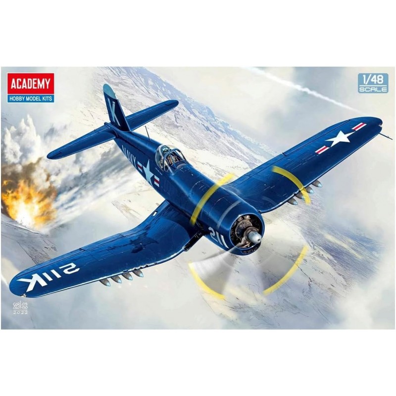 Academy 12353. 1/48 Avion USN F4U-4 Corsair