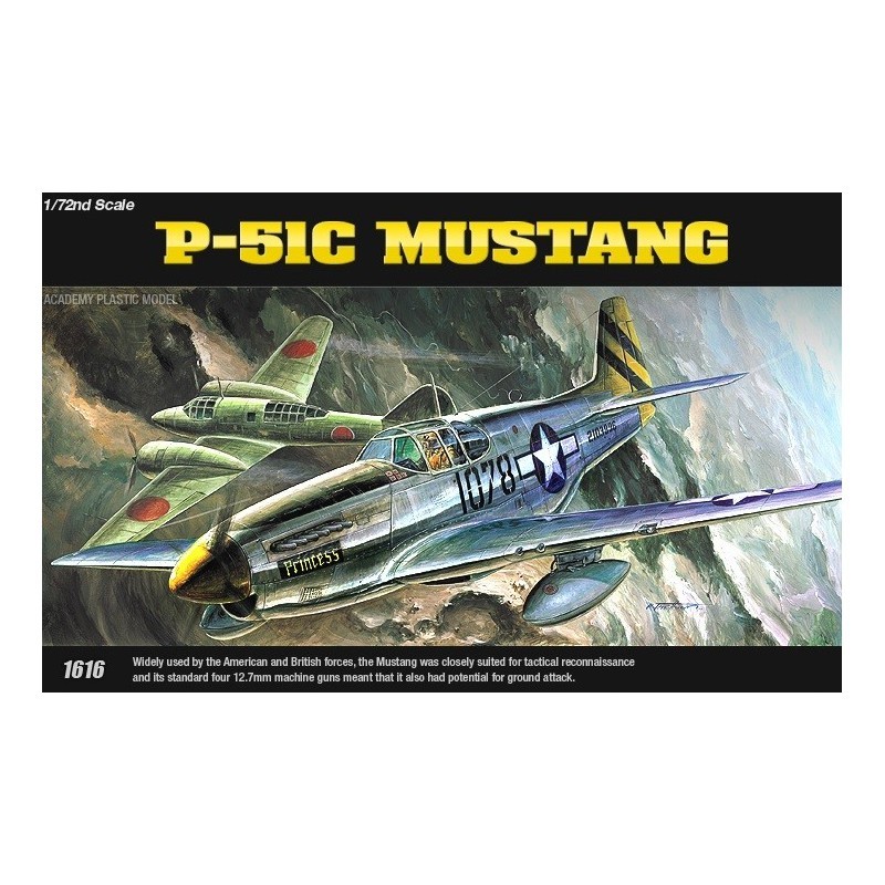 Academy 12441. 1/72 Avión P-51C Mustang WWII