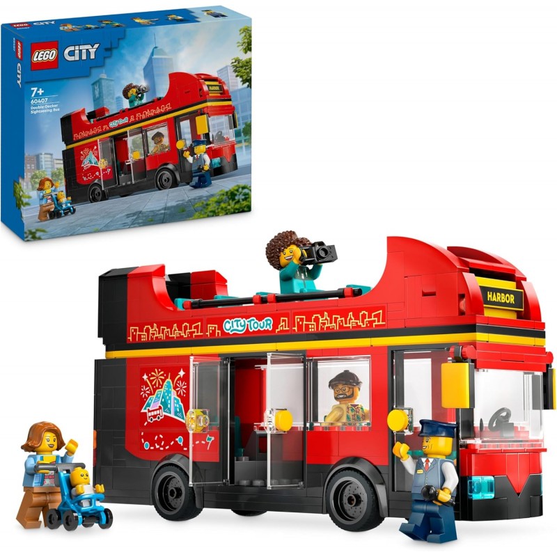 Lego 60407. Autobús Turístico Rojo de 2 Plantas. 384 Piezas