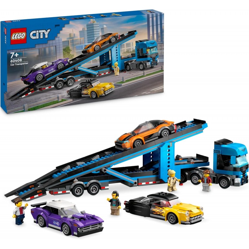 Lego 60408. City. Camión de Transporte con Deportivos. 998 Piezas