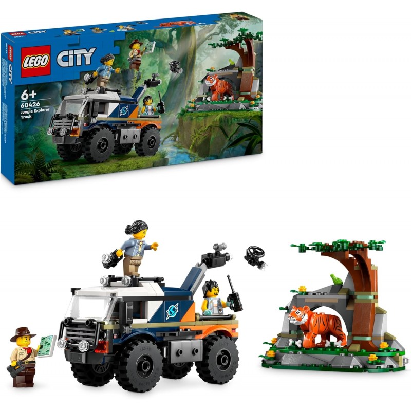 Lego 60426. City. Exploradores de la Jungla: Camión Todoterreno. 314 Piezas