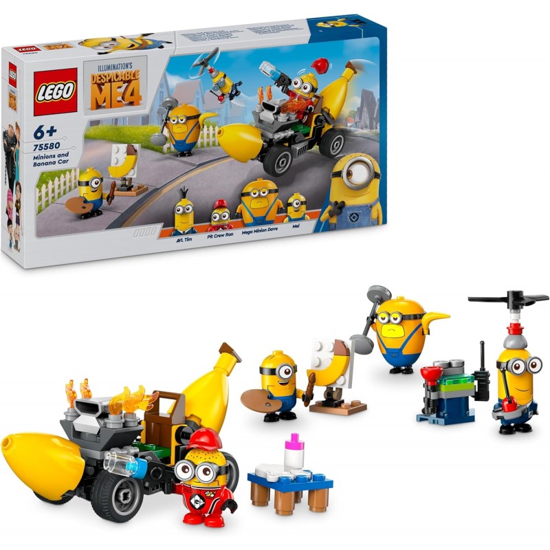 Lego 75580. Gru 4. Minions y Coche Banana. 136 Piezas