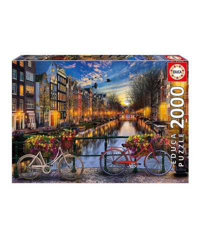 17127 Educa. Puzzle 2000 Piezas Bicicletas y Canal de Ámsterdam