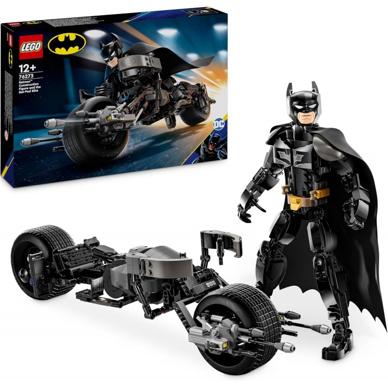 Lego 76273. Batman. Figura para Construir: Batman y Moto Bat-Pod. 713 Piezas