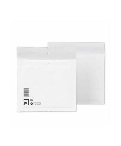 Pack de 100 sobres acolchados, 180 x 165 mm, color blanco