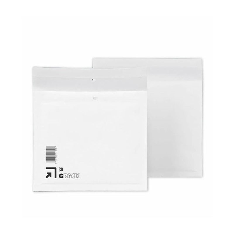 Pack de 100 sobres acolchados, 180 x 165 mm, color blanco