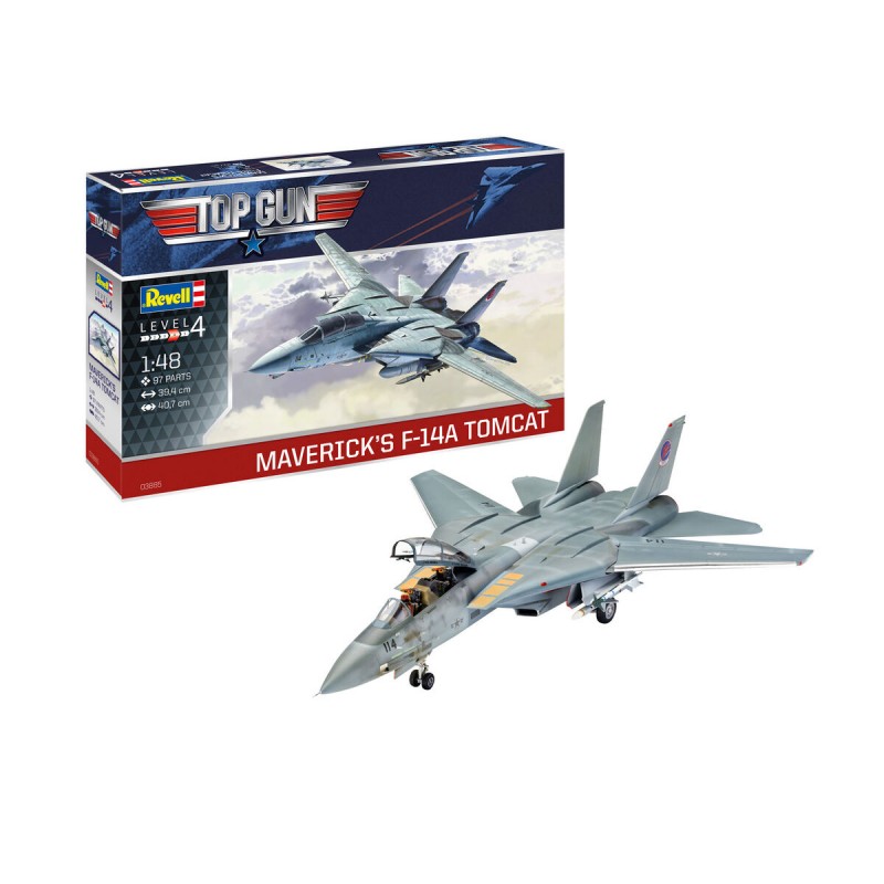 Revell 03865. Avión Maverick's F-14A Tomcat ‘Top Gun’. Escala 1/48