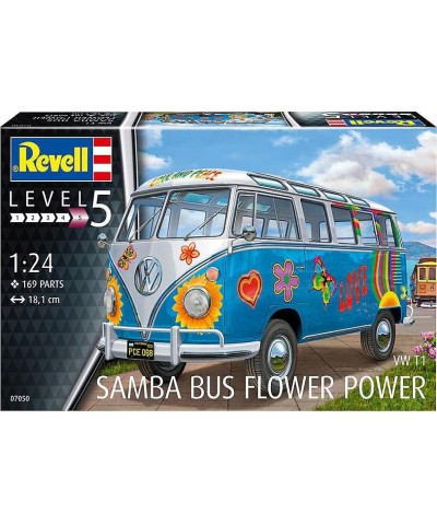 Revell 07050. Volkswagen VW T1 Samba Bus Flower Power. Escala 1/24