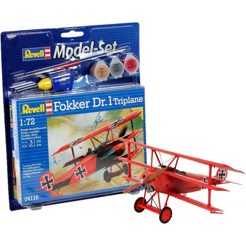 Revell 64116. Avión Fokker DR. I Baron Rojo + Pinturas. Escala 1/72