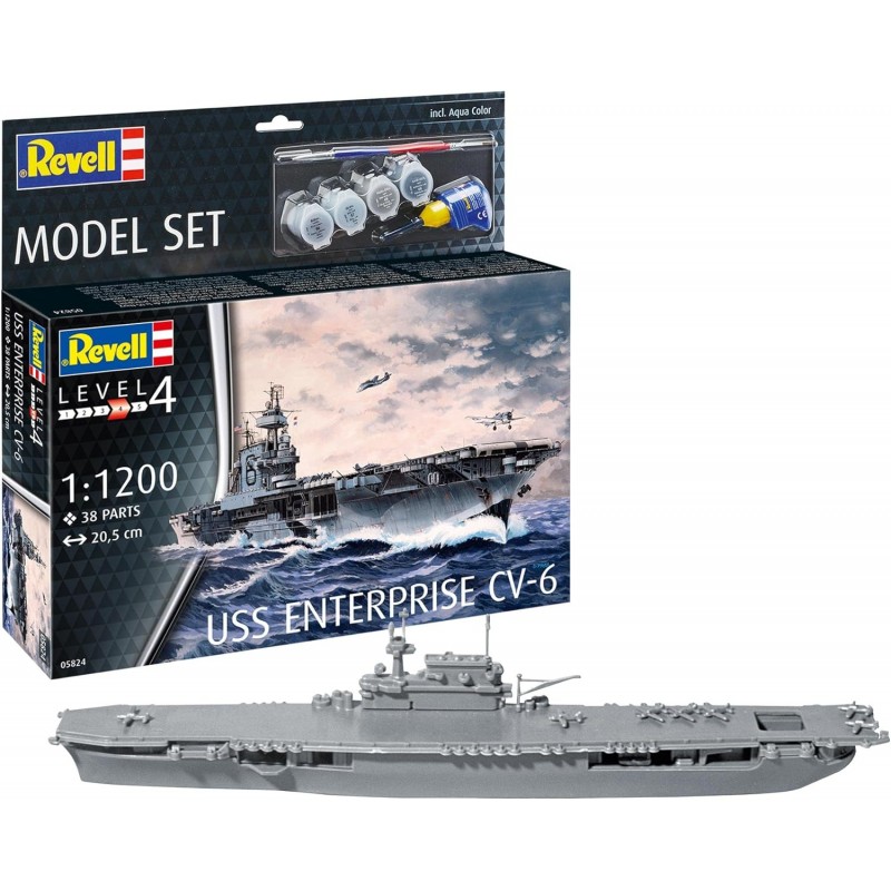 Revell 65824. Portaaviones USS Enterprise CV-6. Escala 1/1200