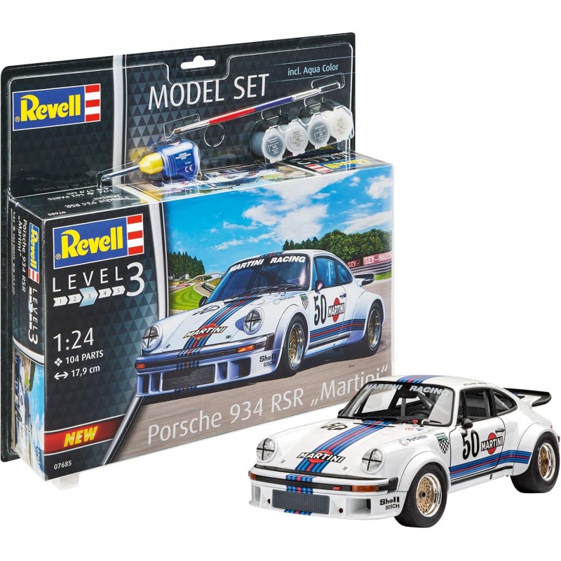 Revell 67685. Porsche 934 RSR Martini + Pinturas. Escala 1/24