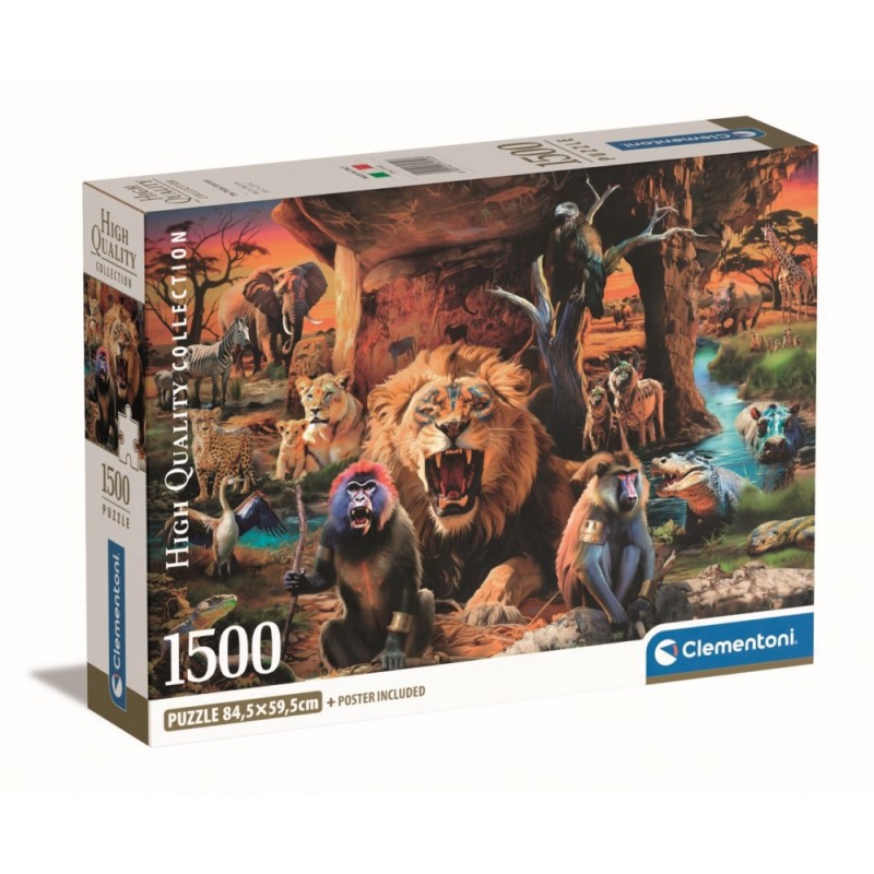 Clementoni 31722. Puzzle 1500 Piezas. Animales