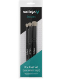 Vallejo B07990. Set de pinceles para pincel seco. Pelo natural