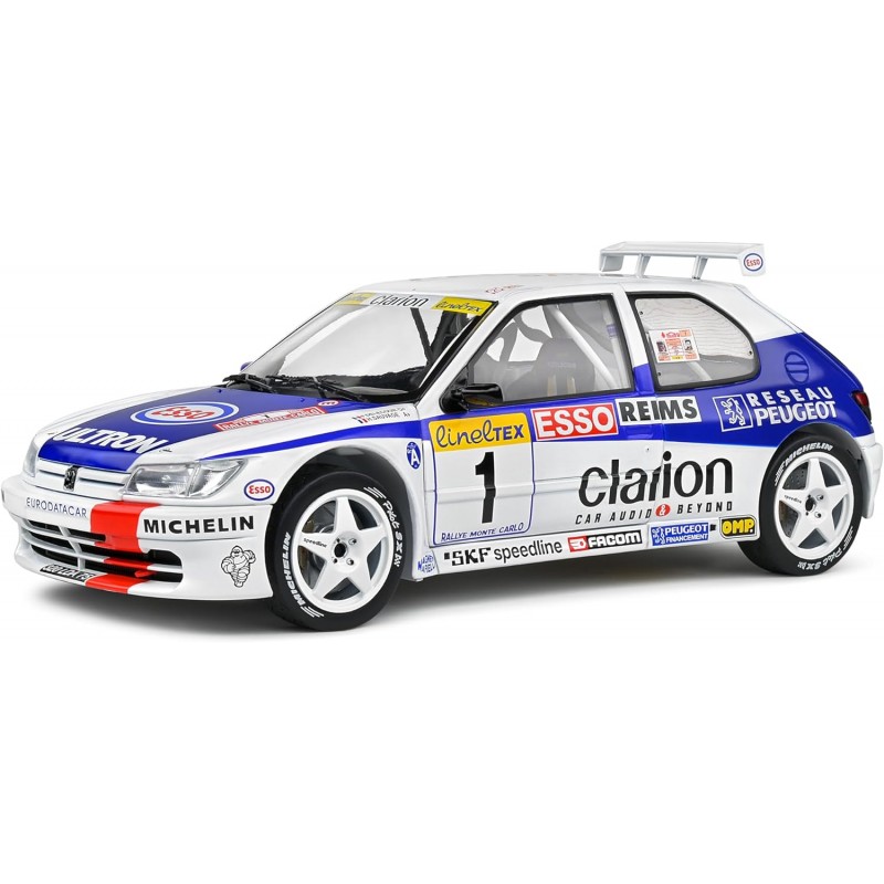 Solido S1808305. 1/18 Peugeot 306 Maxi Delecour/Sauvage Montecarlo 1996