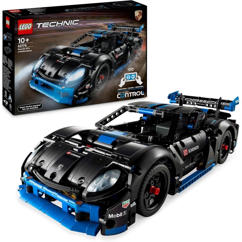 Lego 42176. Technic. Porsche GT4 E-Performance Teledirigido. 834 Piezas