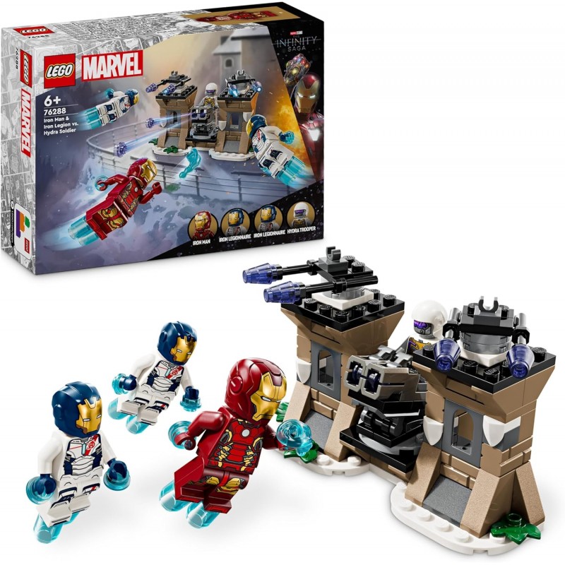 Lego 76288. Marvel. Iron Man y Legión de Hierro vs. Soldado de Hydra . 135 Piezas