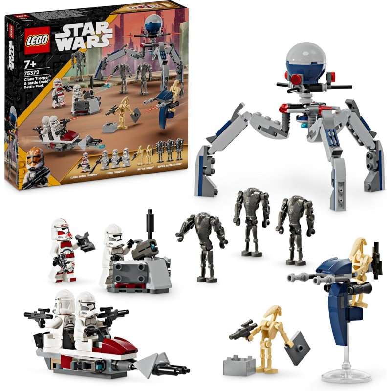 Lego 75372. Star Wars. Pack de Combate: Soldado Clon y Droide de Combate. 215 Piezas