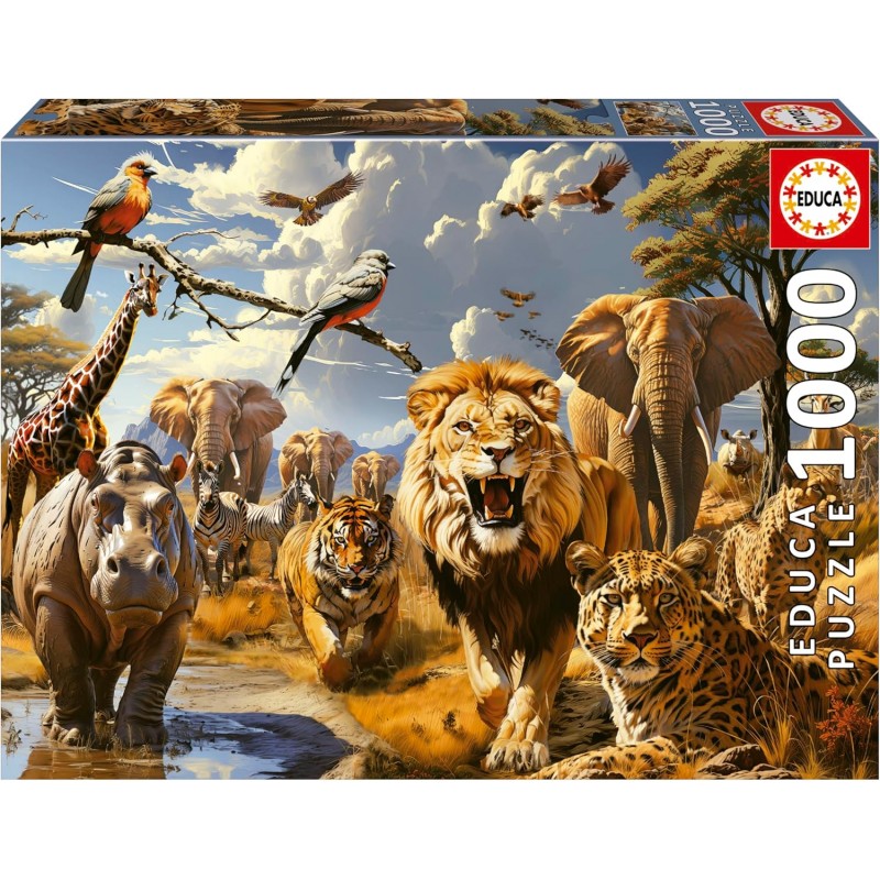 Educa 19920. Puzzle 1000 piezas. Animales Salvajes