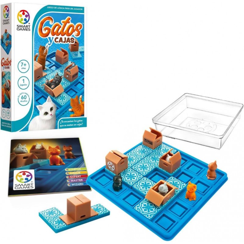 Smart Games SG450ES. Gatos y cajas. 1 jug. +7 años