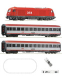 Roco 51100045. Set Iniciación H0 Digital z21: Locomotora Diésel serie 2016 con tren rápido