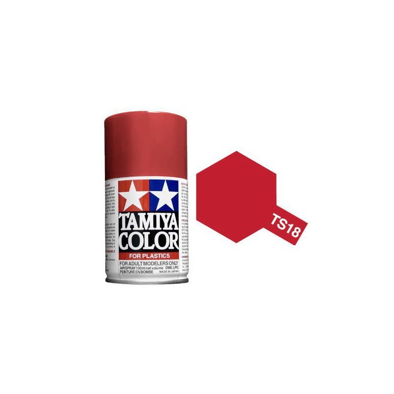 85018 Tamiya. Spray TS-18 Rojo Metalizado Pintura Esmalte