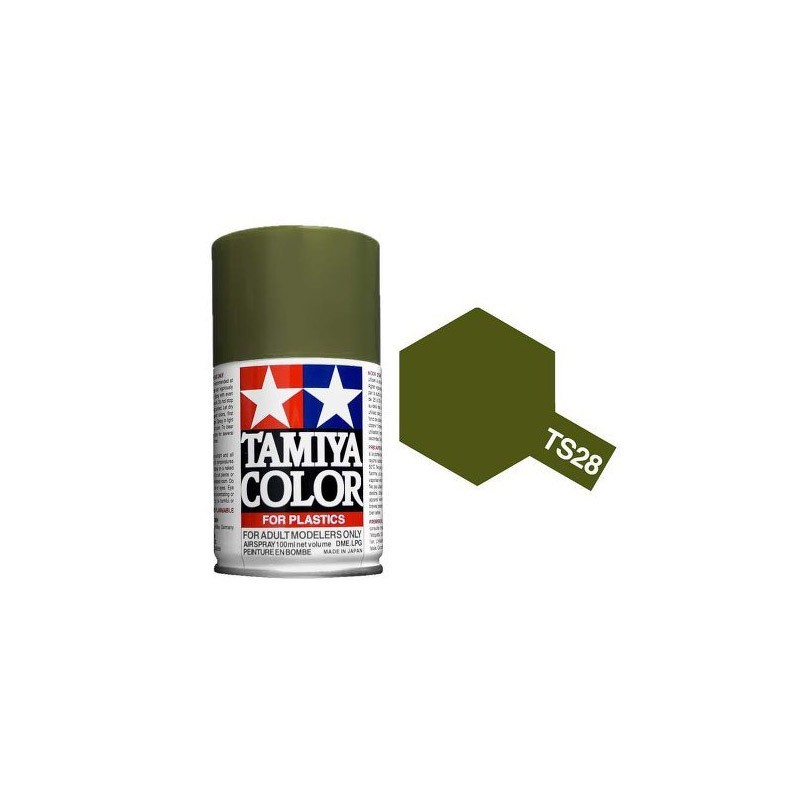 85028 Tamiya. Spray TS-28 Verde Oliva 2 Pintura Esmalte