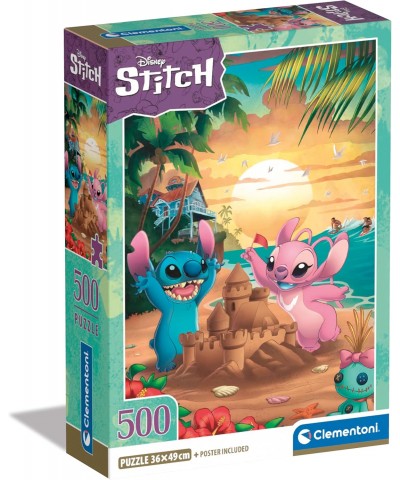 Clementoni 35547. Puzzle de 500 piezas. Stitch de Disney. Compact Box