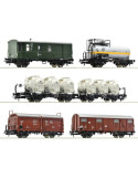 Roco 6600018. Set de 5 piezas: Tren de mercancías, DB. Escala HO