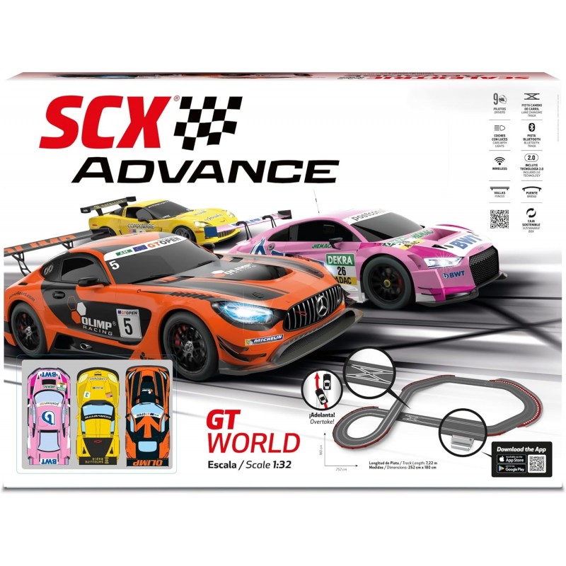 Circuito SCX Advance E10435. GT World. 7,22m pista