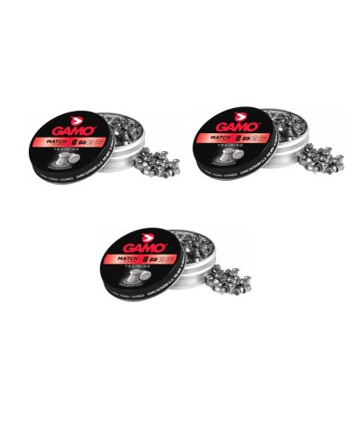 Pack 3 latas de 250 perdigones Gamo Match Diabolo de Copa 4,5mm