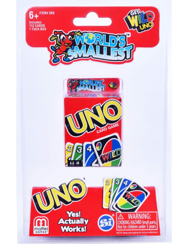 Worlds Smallest 568. Juego de Cartas UNO. 2 jug +7 años