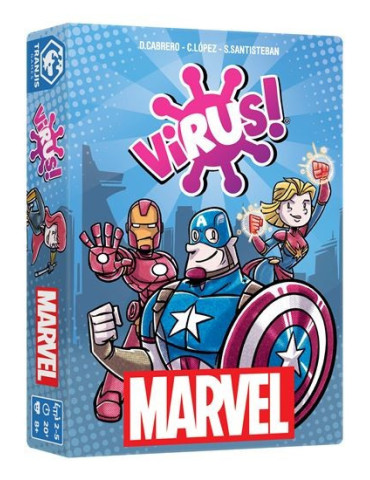 Juego de Cartas Virus MARVEL. 2-5 jug. +8 años