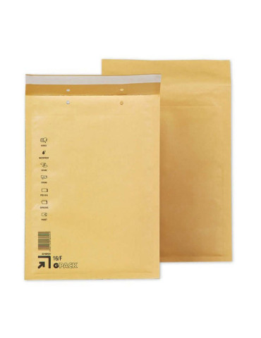 Pack 50 Sobres Acolchados F6. Medidas exteriores 240 x 350 mm. Solapa de cierre auto-adhesiva