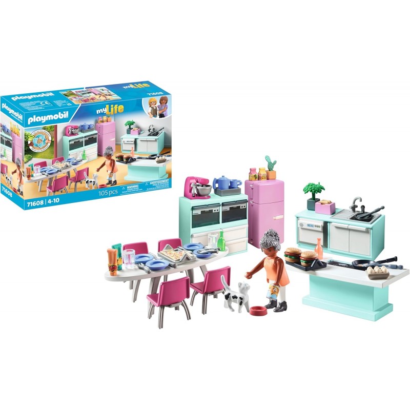 Playmobil 71608 My LIFE. Cocina con comedor. 4-10 años