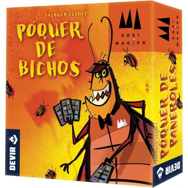 Devir BGPOBITR. Juego de Mesa Poquer de Bichos 2024. 2-6 jug +8 años