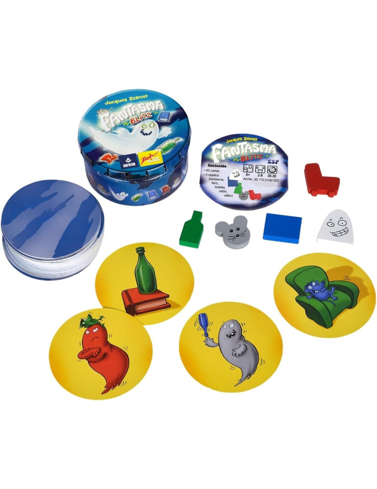 Devir BGFANMTR. Juego de Mesa Fantasma Blitz Mini. 2-8 jug +8 años