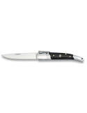Navaja Albainox 01775. Mango Stamina Negra y Acero. Hoja 8 cm Acero 3CR13MOV